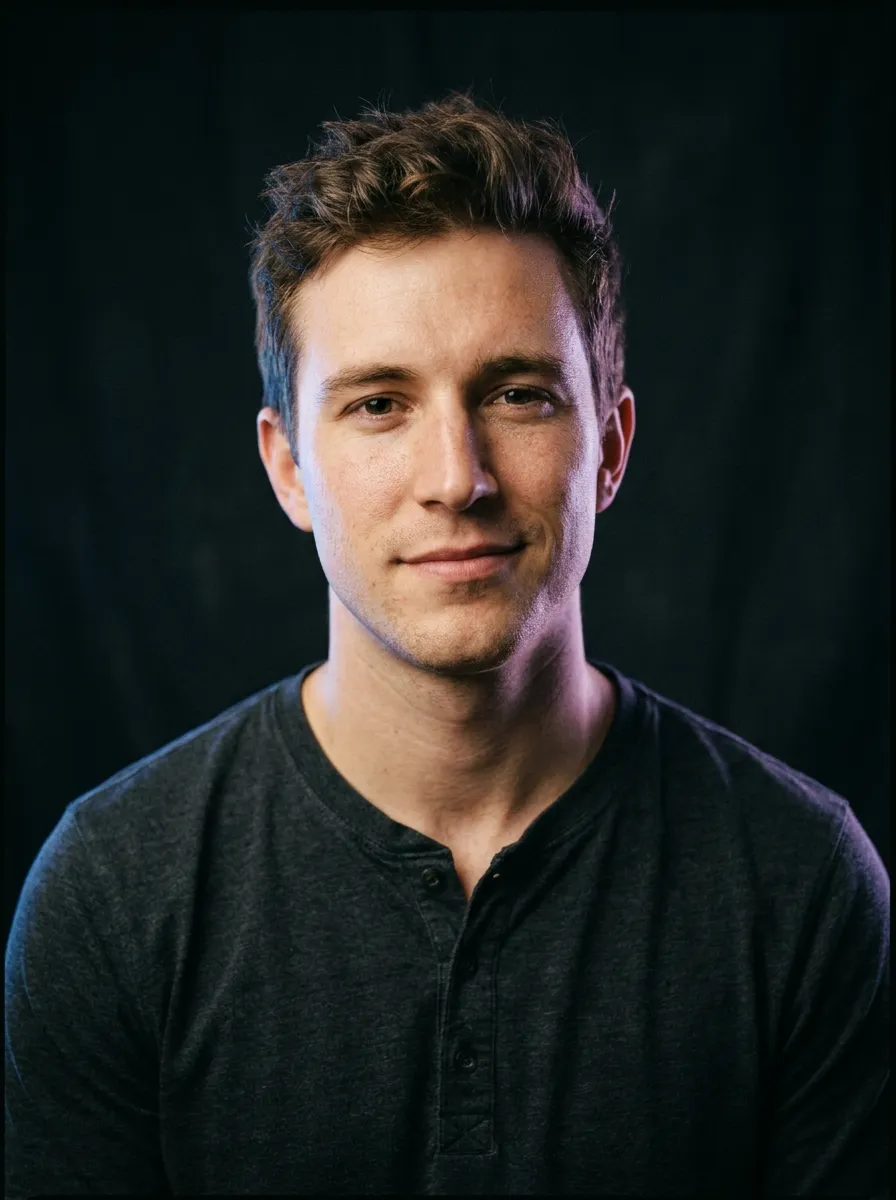 Editorial portrait, AI boyfriend app companion